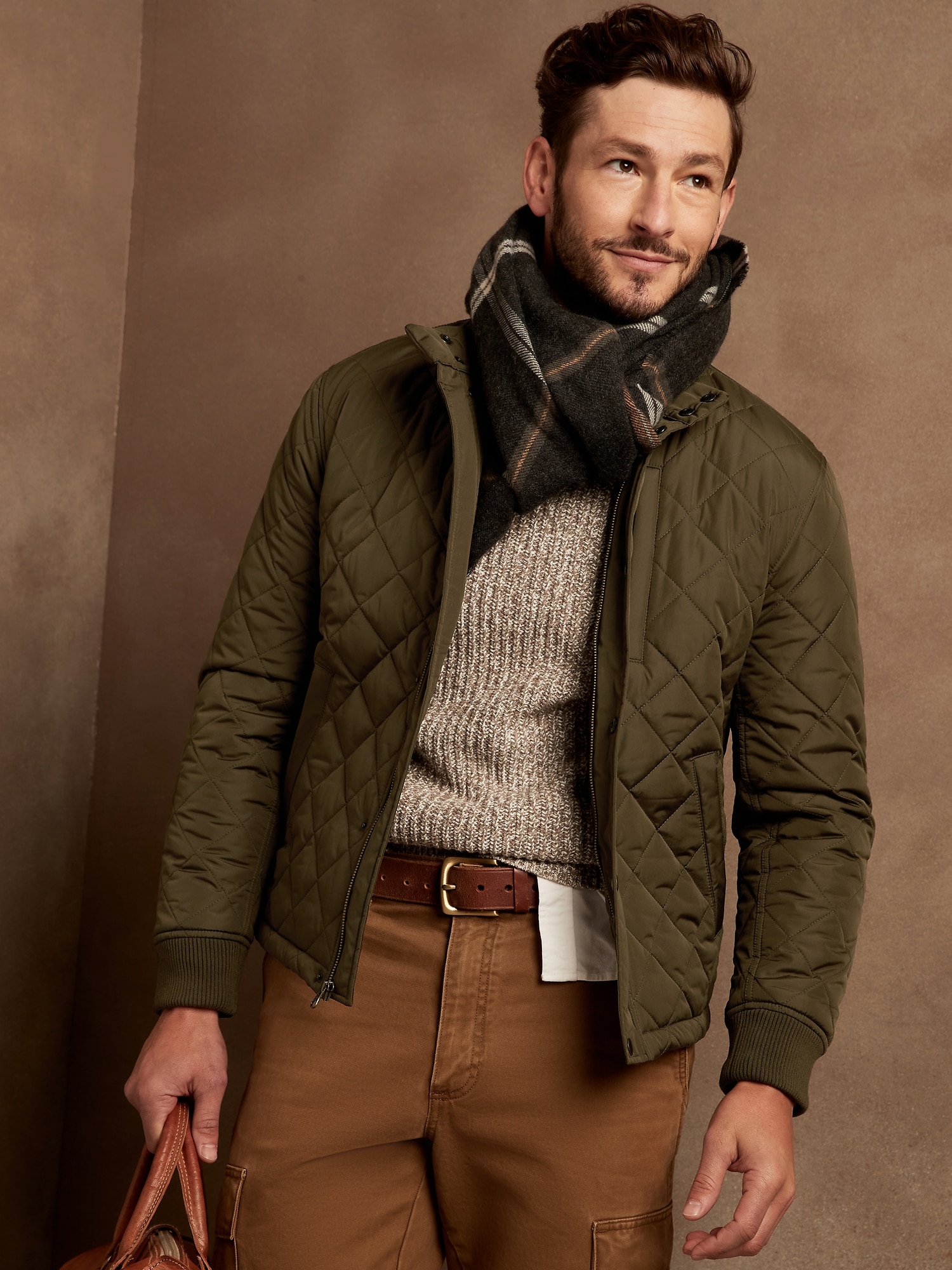 Water-Resistant Diamond Quilted Jacket | Banana Republic Factory