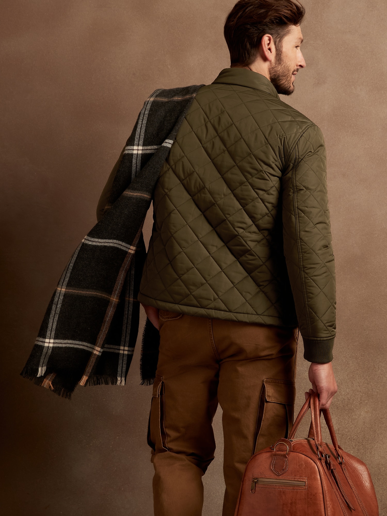 Water-Resistant Diamond Quilted Jacket