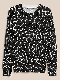 Petite Giraffe Print Sweater