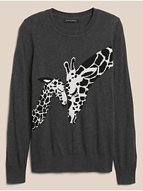 Giraffe Print Sweater