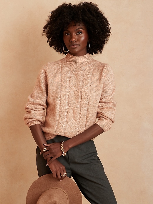 Cozy Cable Mock-Neck Sweater