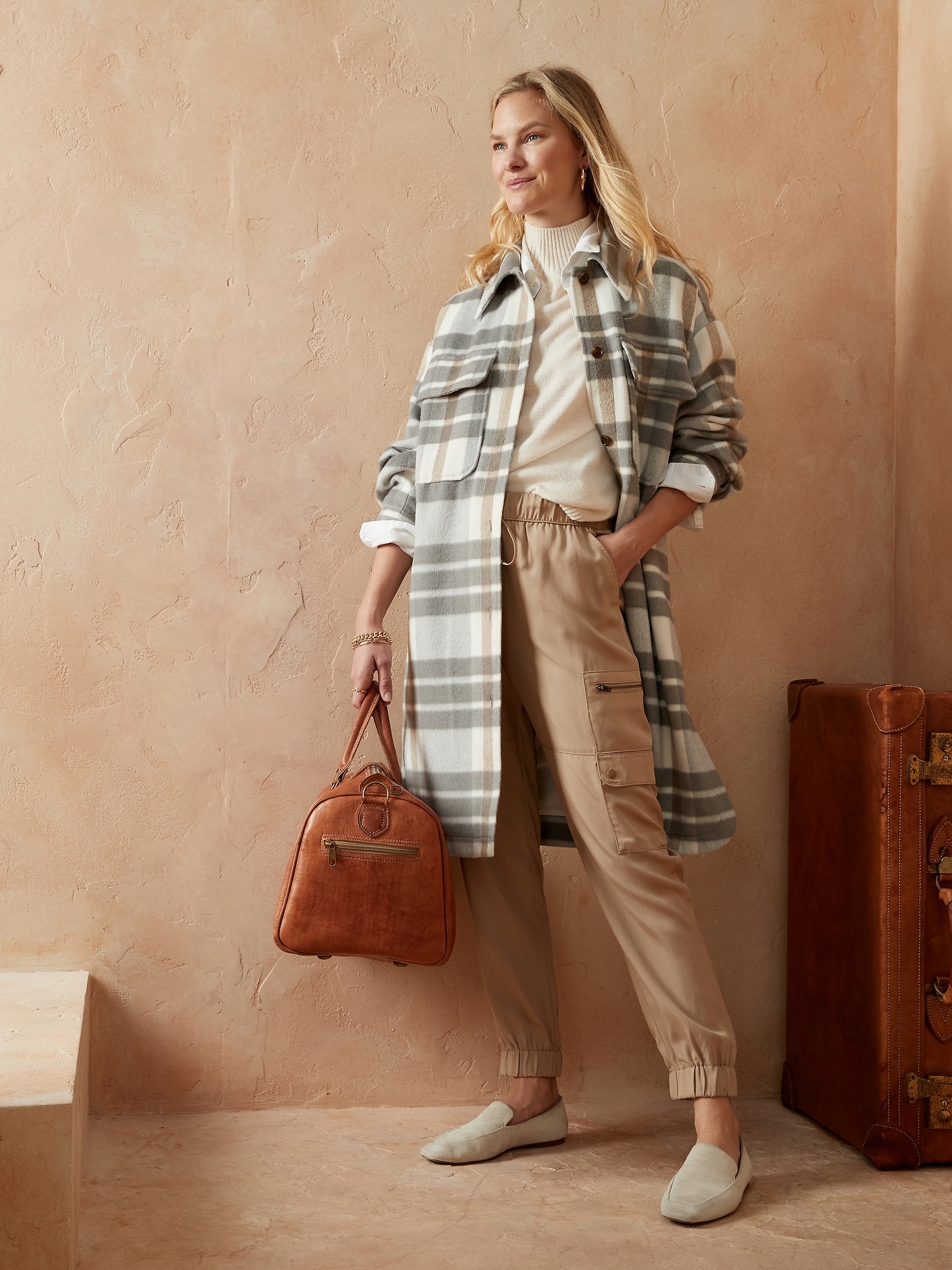 Petite TENCEL™ Soft Cargo Pant Banana Republic Factory