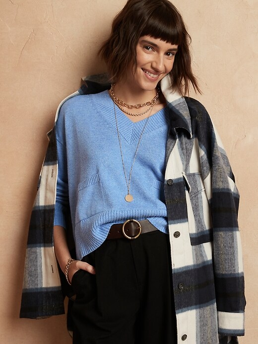 Pocket VNeck Sweater Banana Republic Factory