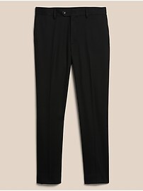 Tailored-Fit Stretch Black Suit Trouser