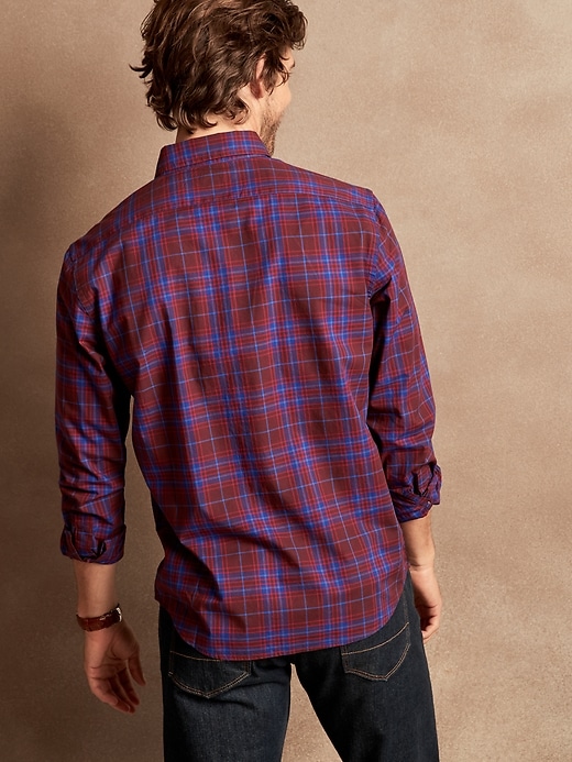 SlimFit Untucked Organic Cotton Shirt Banana Republic Factory