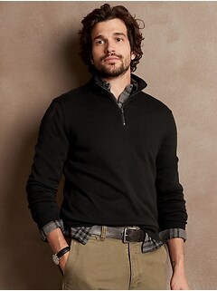 Banana Republic Franco Merino Half-Zip Sweater The Summit