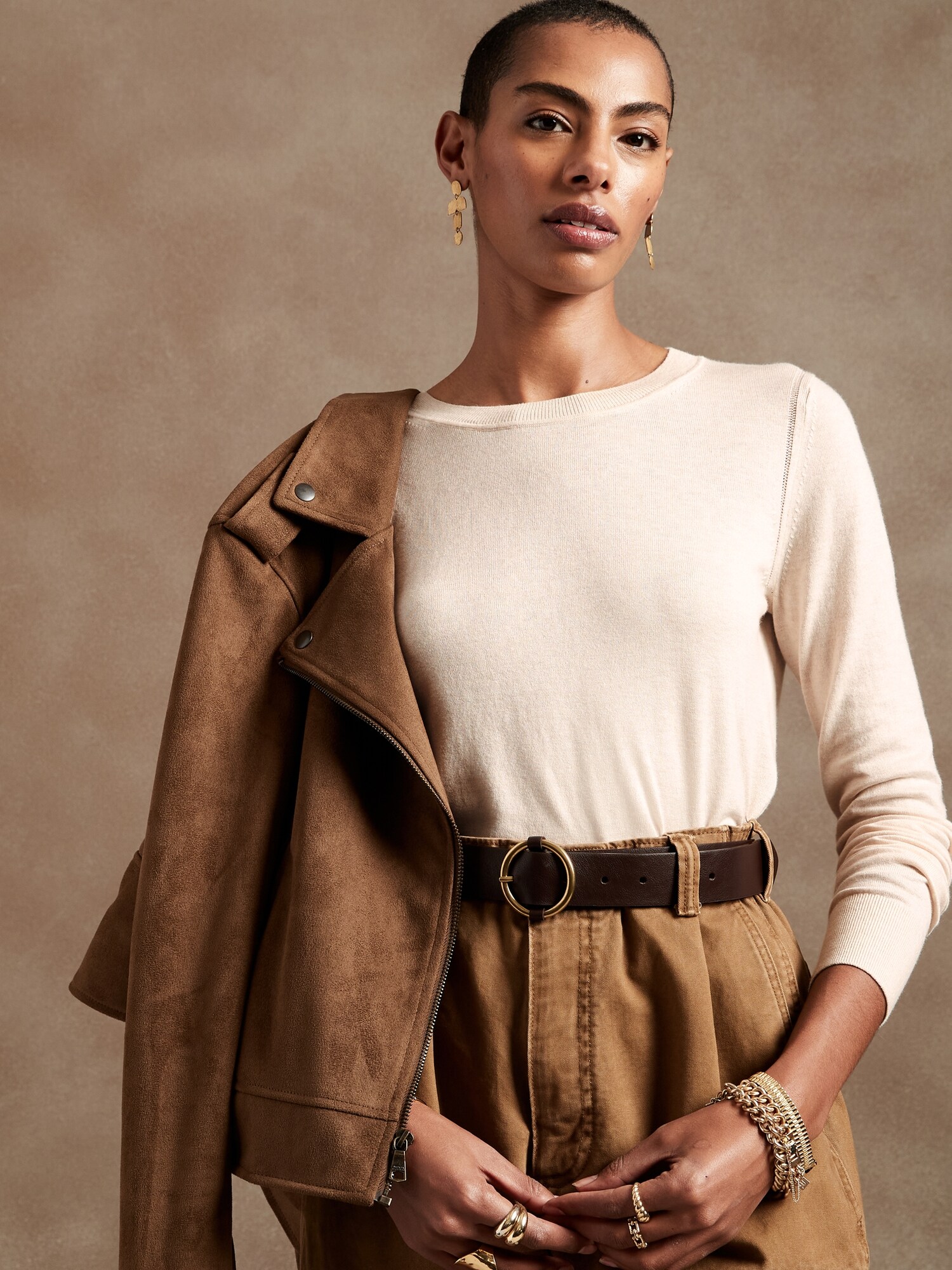 Petite Forever Crew-Neck Sweater | Banana Republic Factory