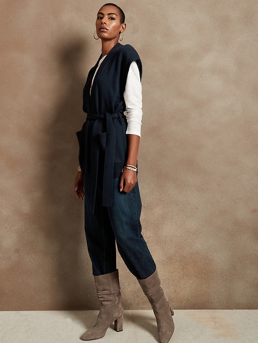 Belted Sweater Vest Banana Republic Factory