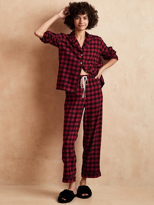 Flannel Yarn Dyed Pajama Set