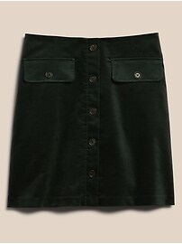 Velvet Corduroy A-Line Mini Skirt