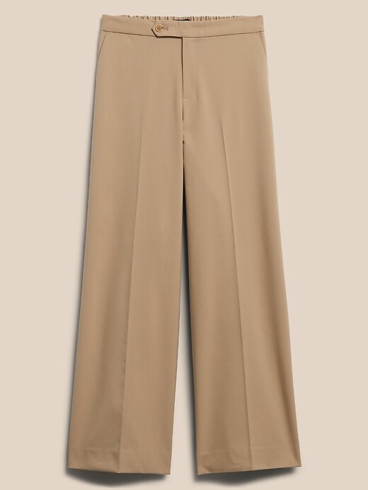 Image number 4 showing, High-Rise Button Tab Wide-Leg Pant