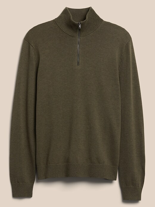 Image number 4 showing, Jersey 1/4 Zip Sweater