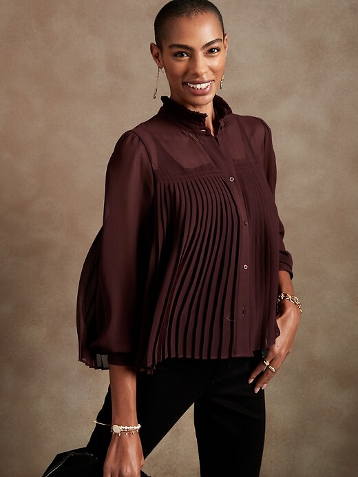 petite chiffon tops