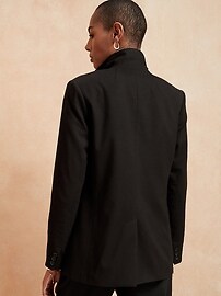 Long and Lean Brushed Twill Blazer