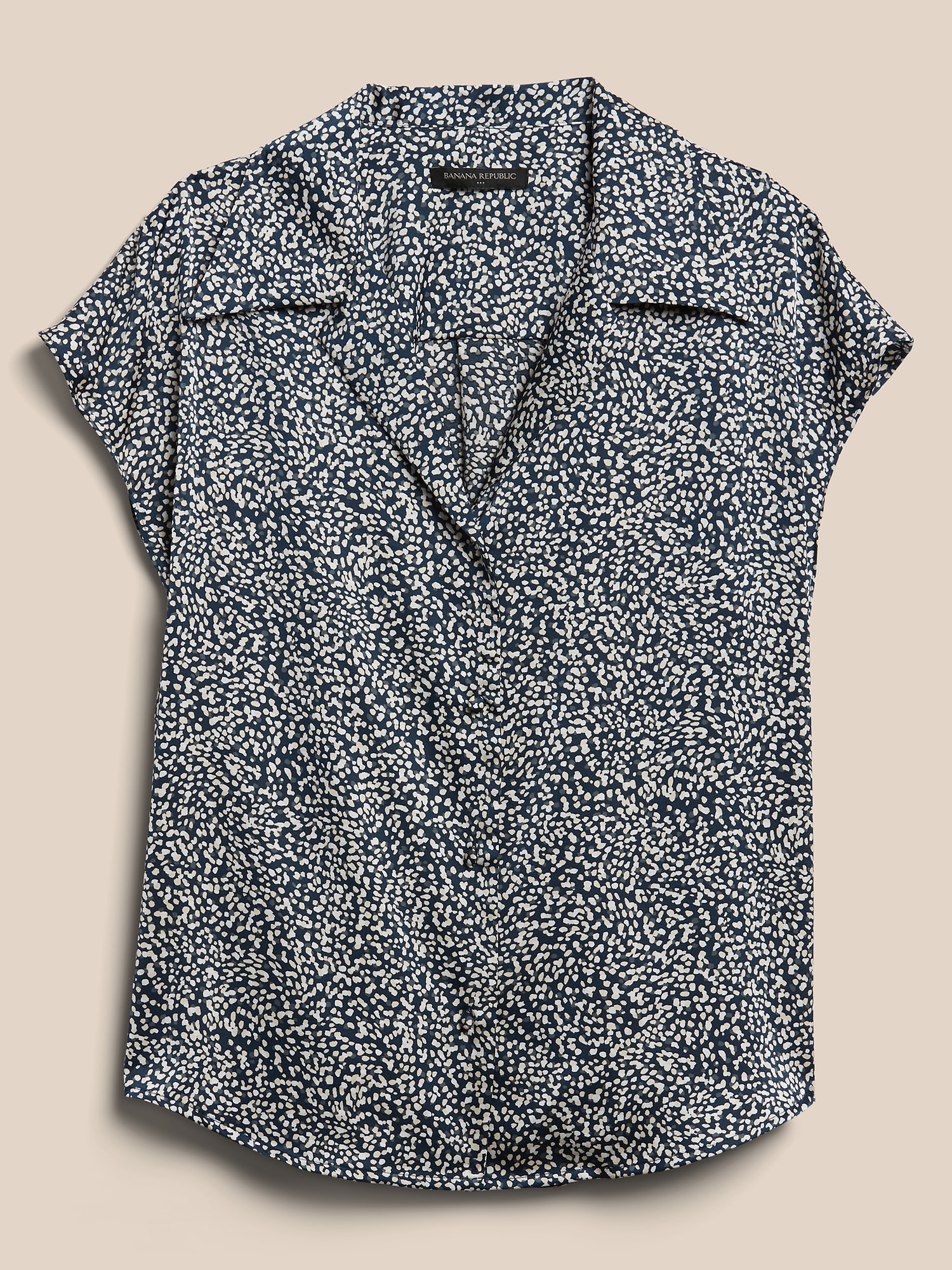 Satin Button-Down Shirt