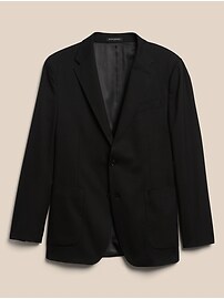 Tailored-Fit Stretch Black Jacket
