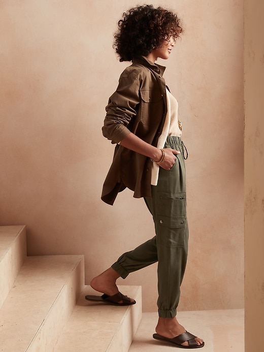Image number 1 showing, Tencel Cargo Jogger