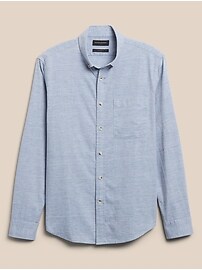 Slim-Fit Untucked Soft Textured Shirt