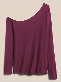 Rayon One-Shoulder Top