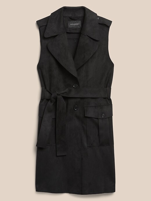 Image number 4 showing, Exaggerated Collar Faux Suede Vest