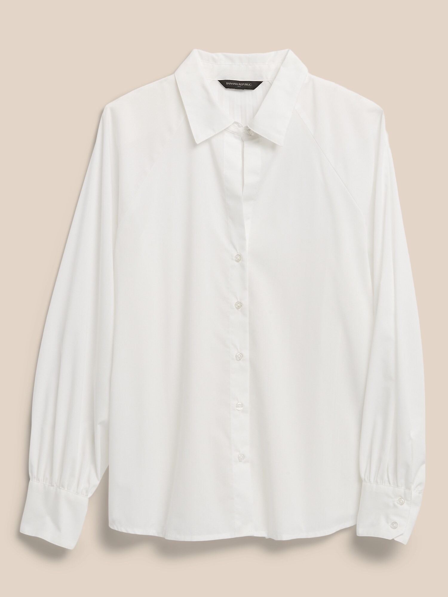 Pleat-Back Poplin Shirt