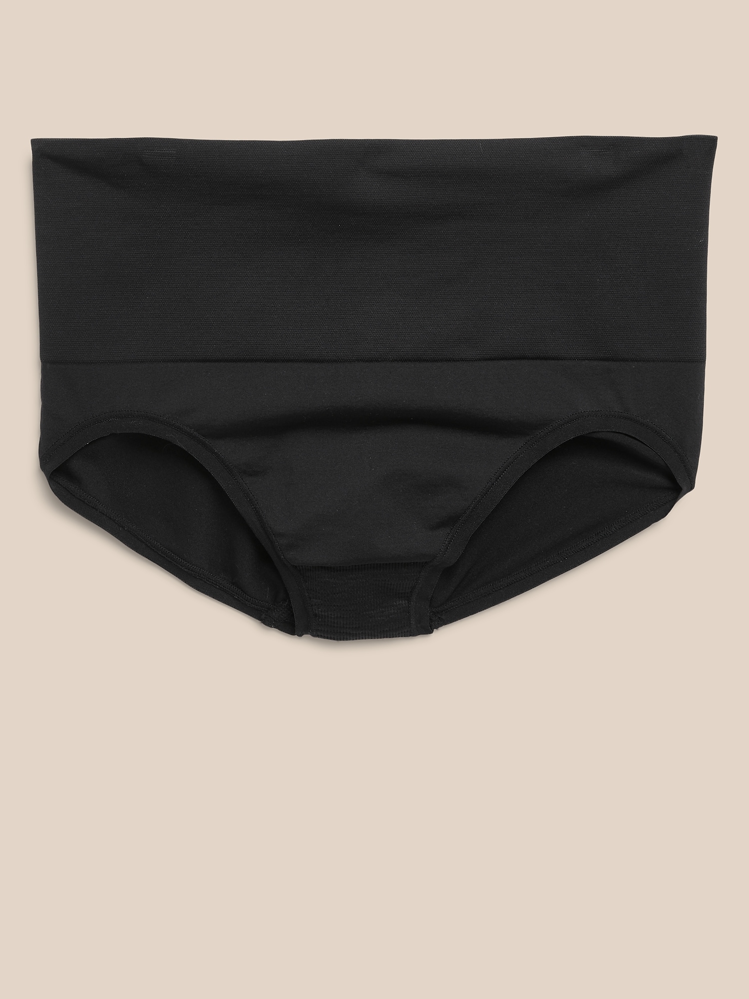 Yummie Non-shaping Bonded Brief With Mesh In Black