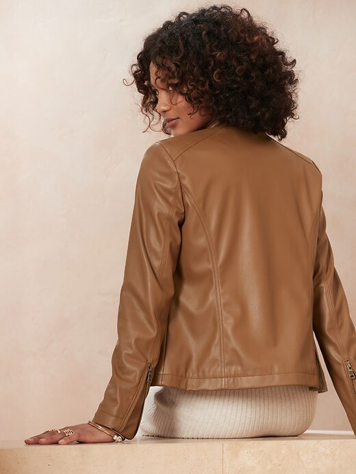 Image number 2 showing, Vegan Leather Jacket