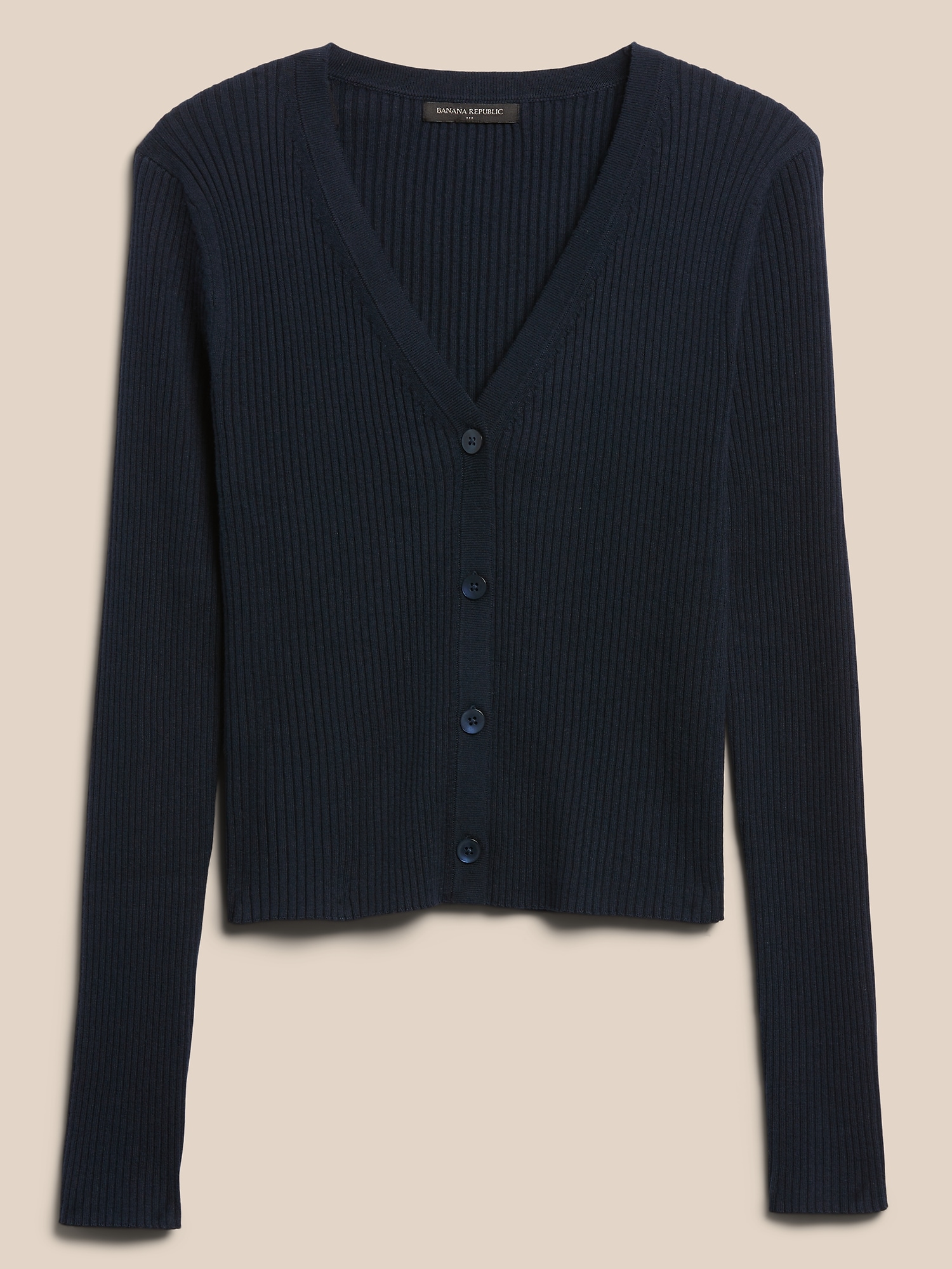 Ribbed Fitted Cardigan | Banana Republic Factory