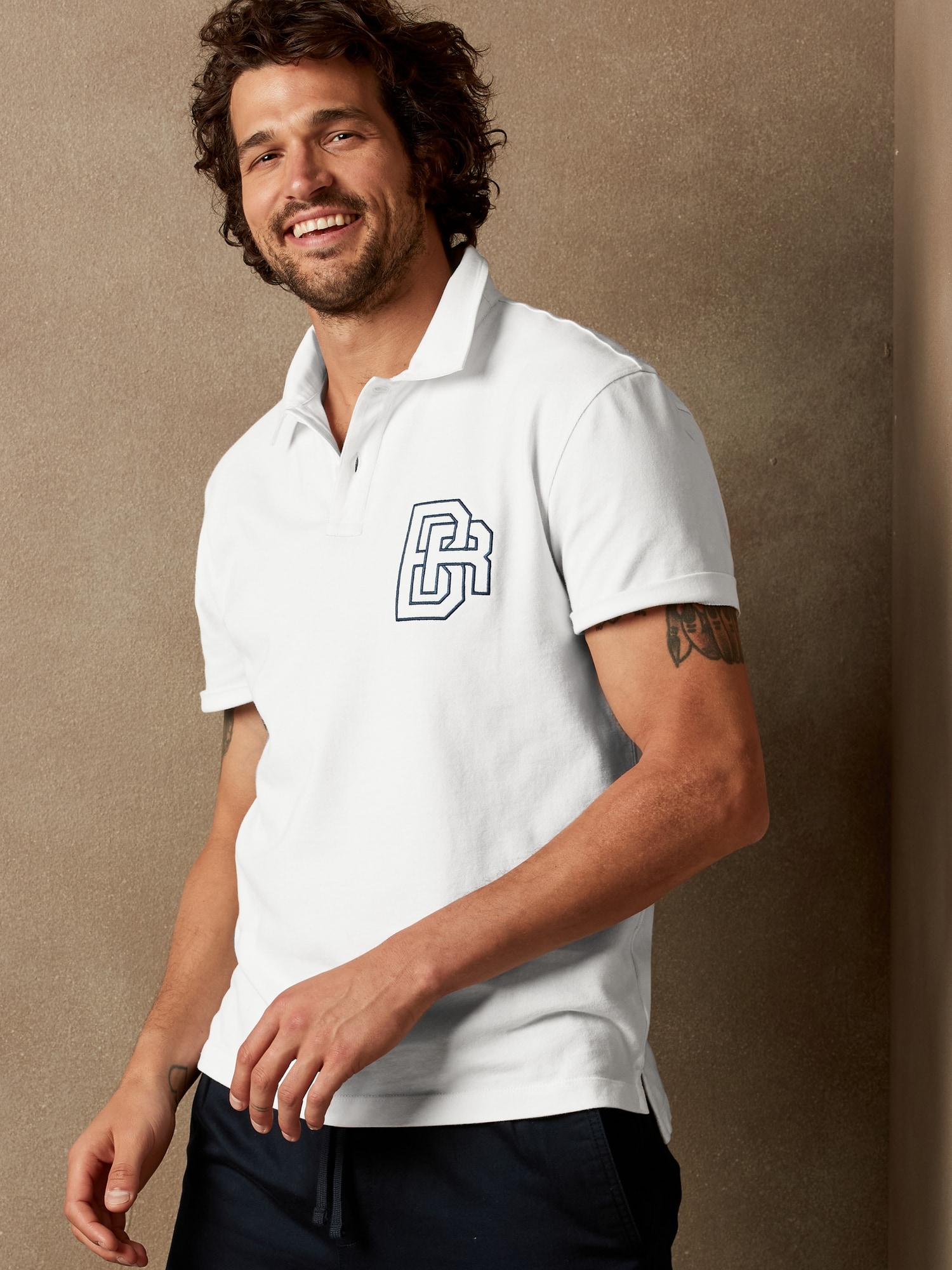 Embroidered Rugby Polo