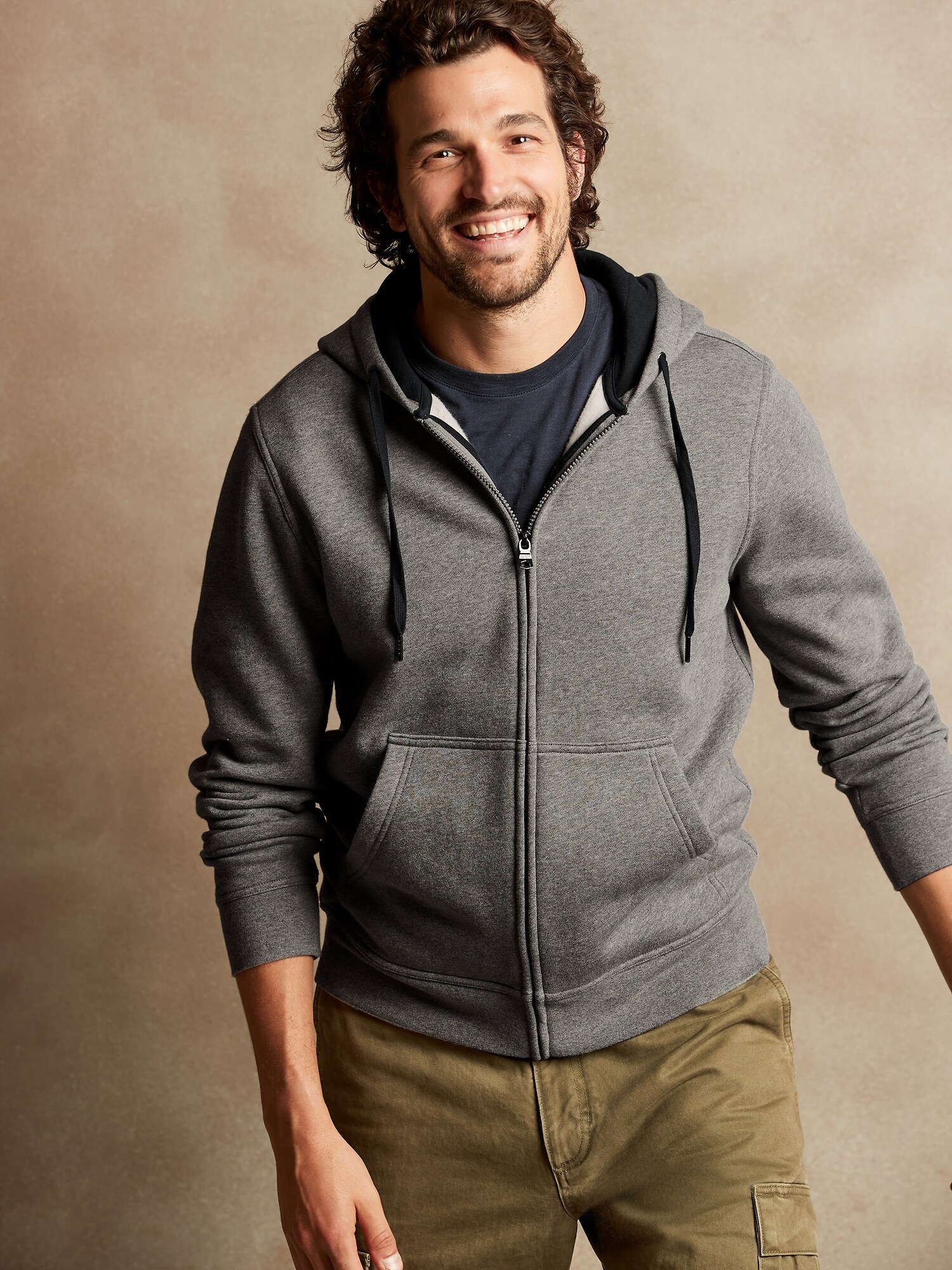 Fleece Full-Zip Hoodie | Banana Republic Factory