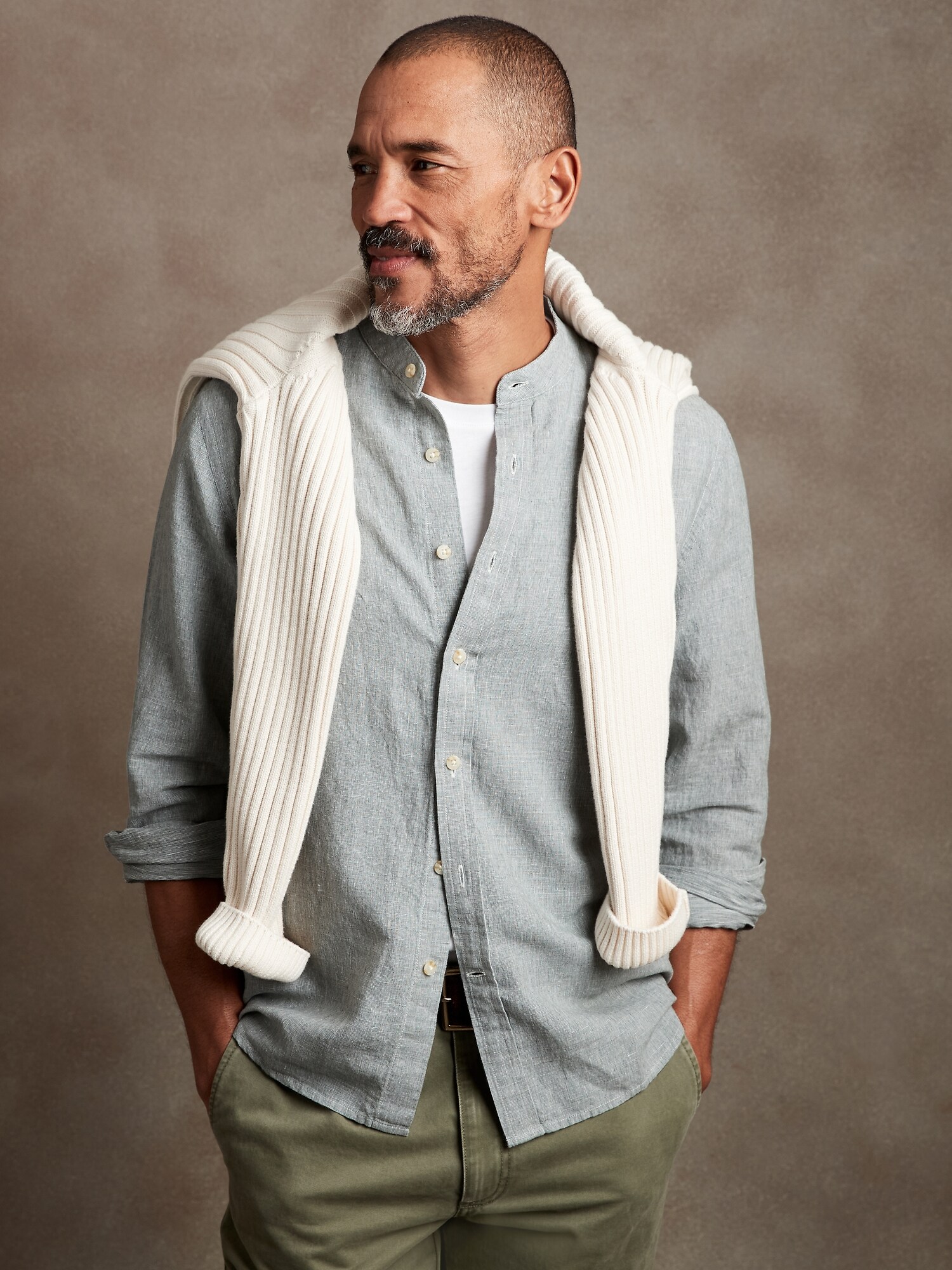Banded Linen Shirt | Banana Republic 