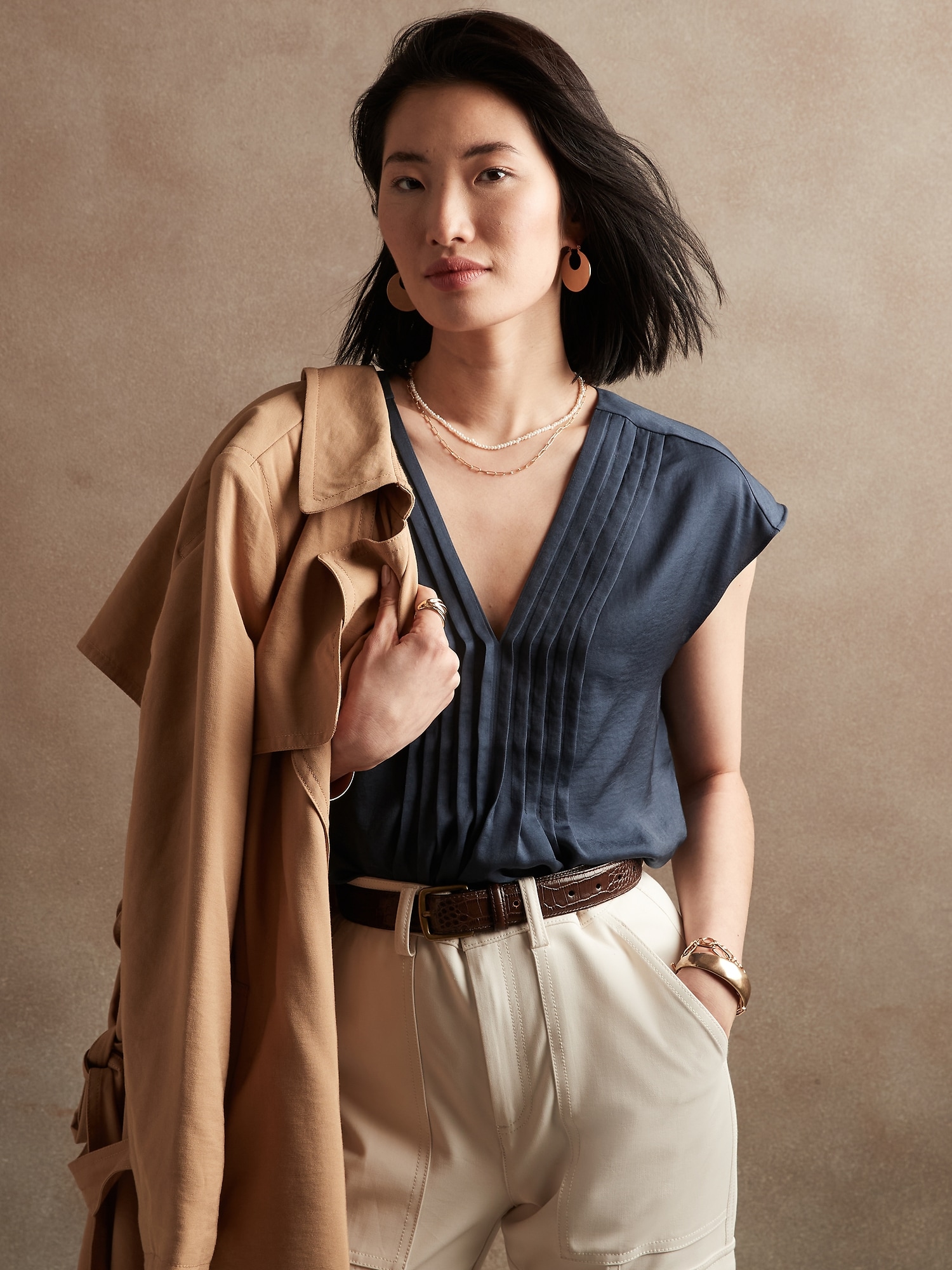 Soft Pleat Blouse | Banana Republic Factory