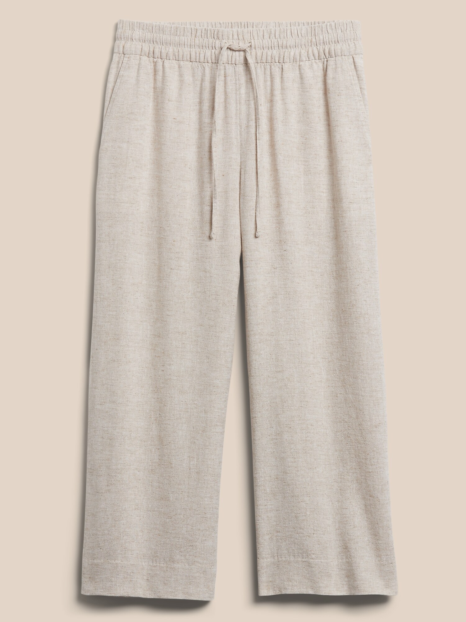 Linen-Blend Easy Crop Pant | Banana Republic Factory