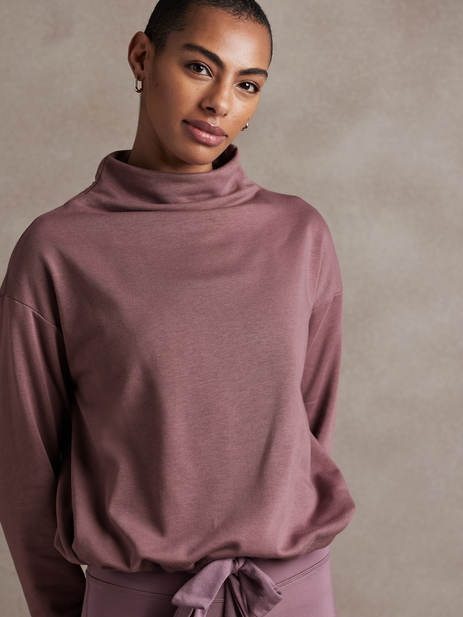 Tie Waist Sweatshirt