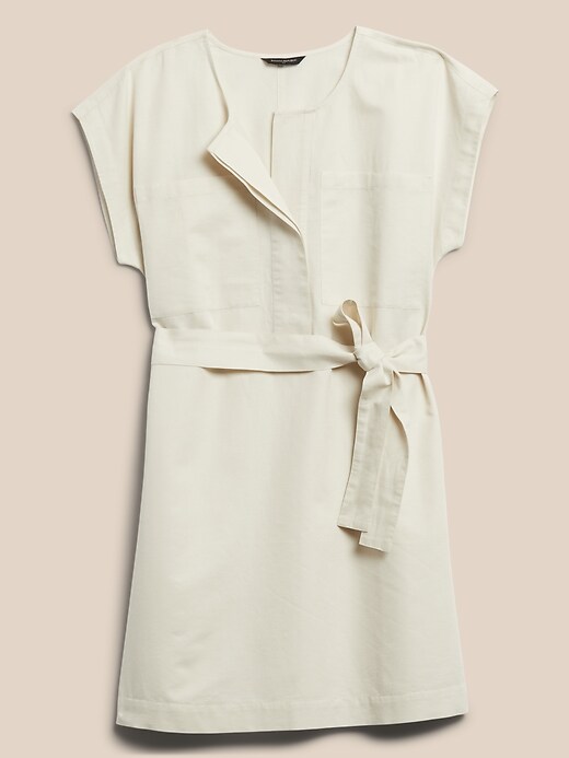 Image number 4 showing, Linen-Blend Shift Dress