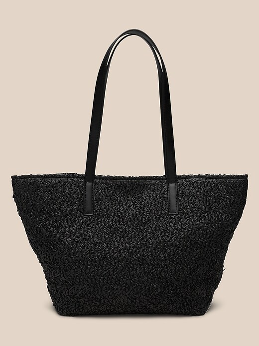 Structured Straw Tote