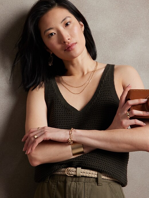 Image number 3 showing, Open-Stitch Sweater Tank