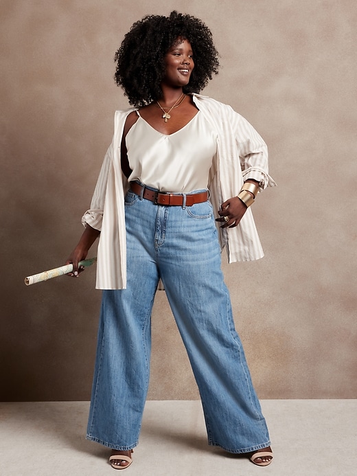 Image number 1 showing, Curvy Wide-Leg Jean