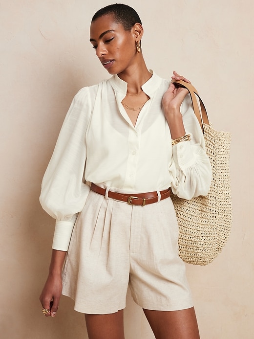 Volume-Sleeve Shirt | Banana Republic Factory