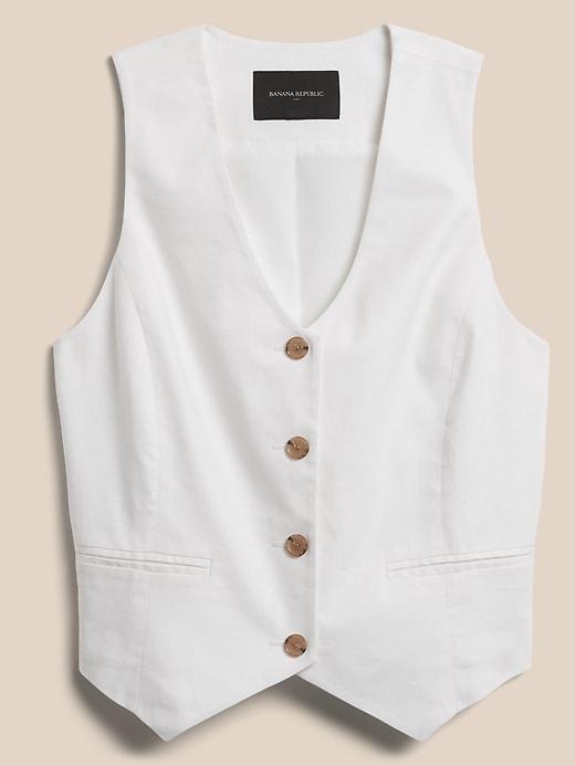 Image number 4 showing, Linen Blend Vest