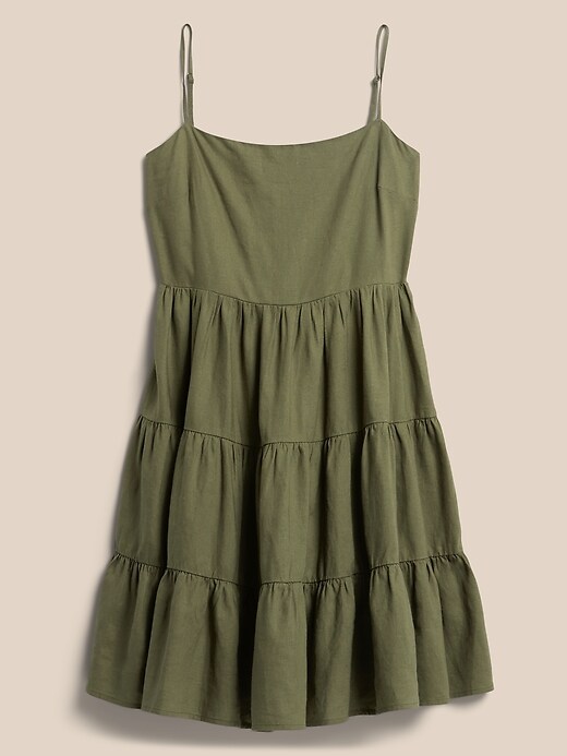 Image number 4 showing, Linen-Blend Mini Dress