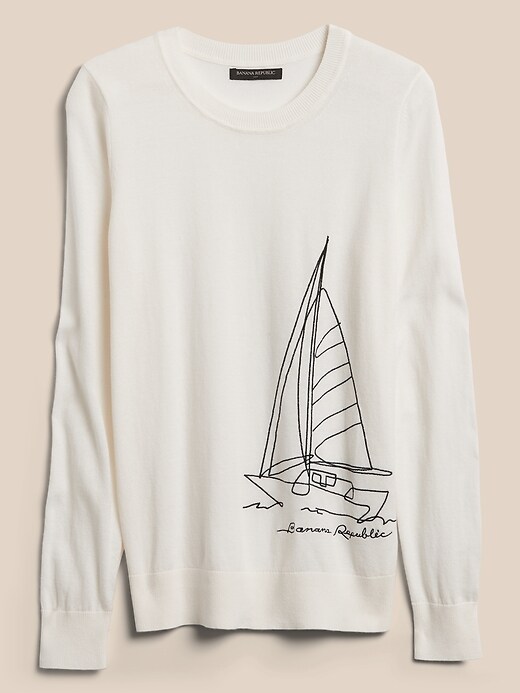 Image number 4 showing, Sailboat Intarsia Sweater