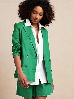 Linen-Blend Blazer | Banana Republic 
