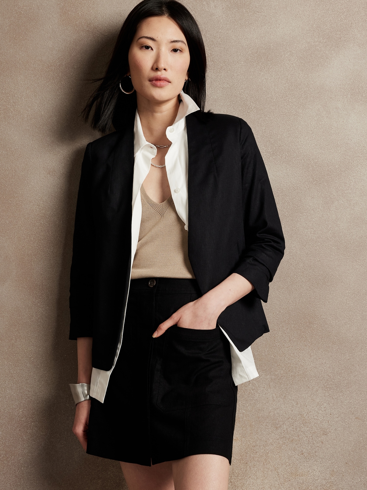 Linen-Cotton Blazer | Banana Republic Factory