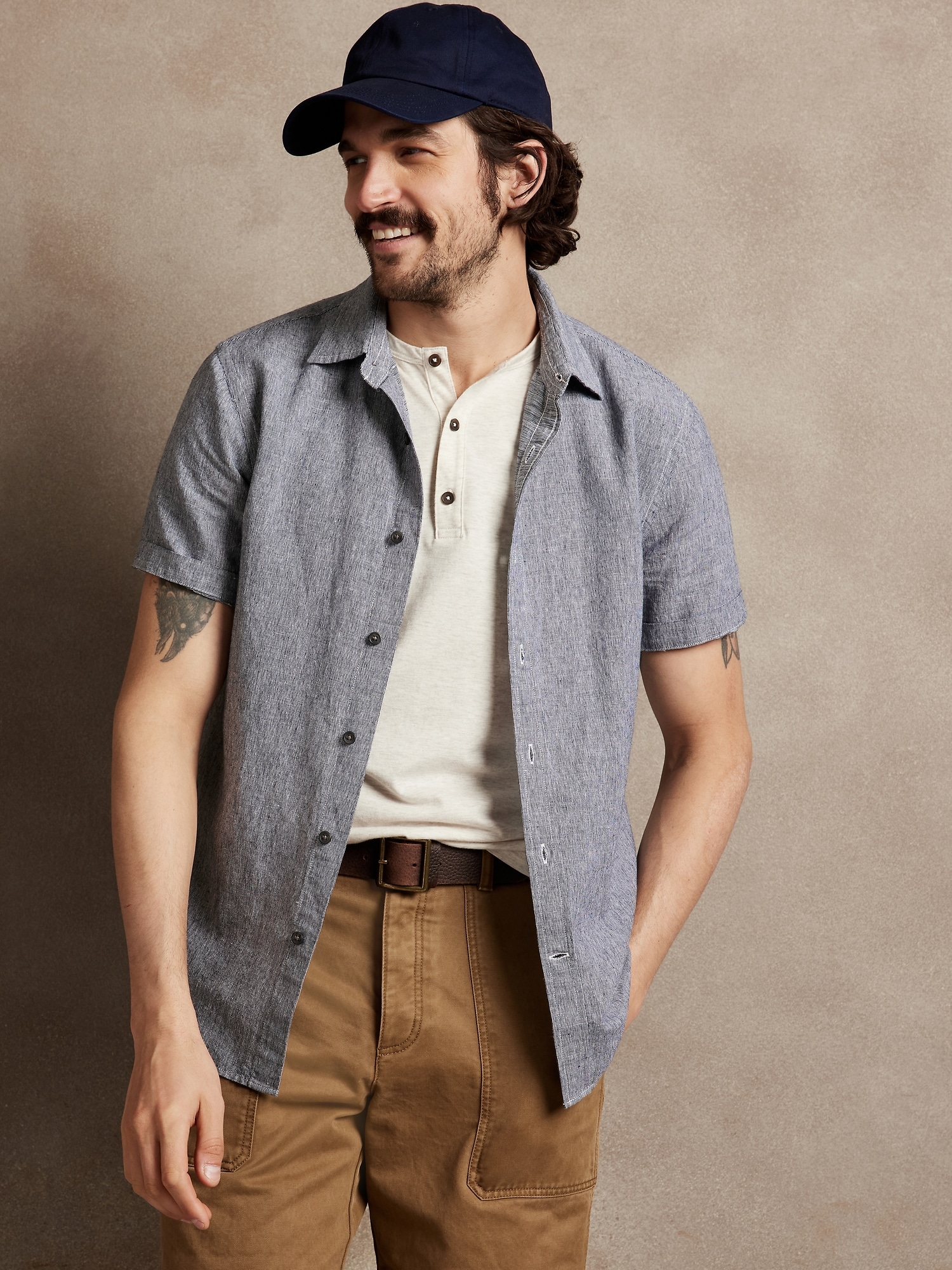 Slim LinenBlend Shirt Banana Republic Factory