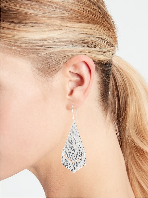 Aureus + Argent &#124 Geometric Hammered Drop Earrings