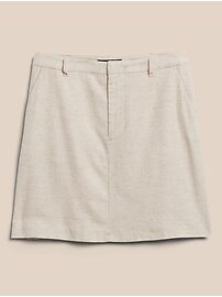 Linen-Blend Mini Skirt