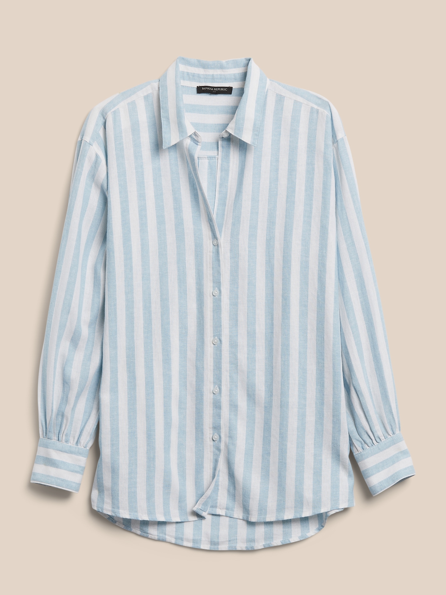Linen-Rayon Oversized Shirt