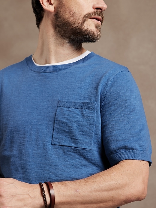 Image number 3 showing, Textured T-Shirt Sweater