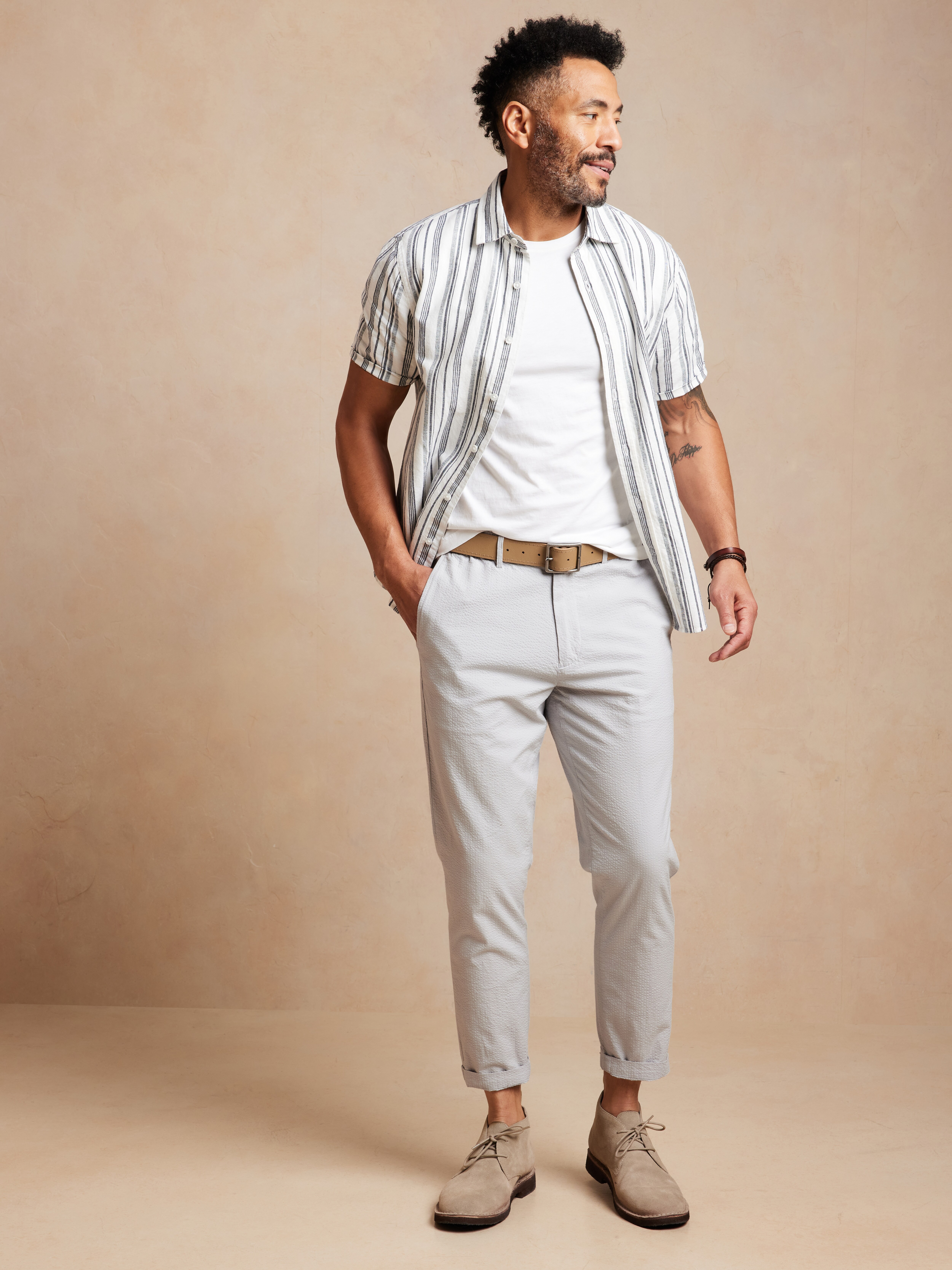 Athletic-Fit Seersucker Pant | Banana 